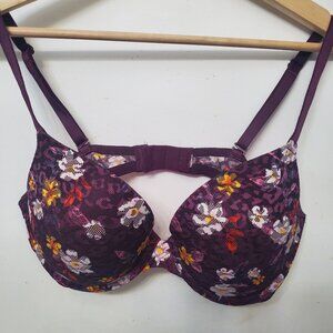 Victoria Secret Pink Everywhere Floral Push Up Bra Size 36C